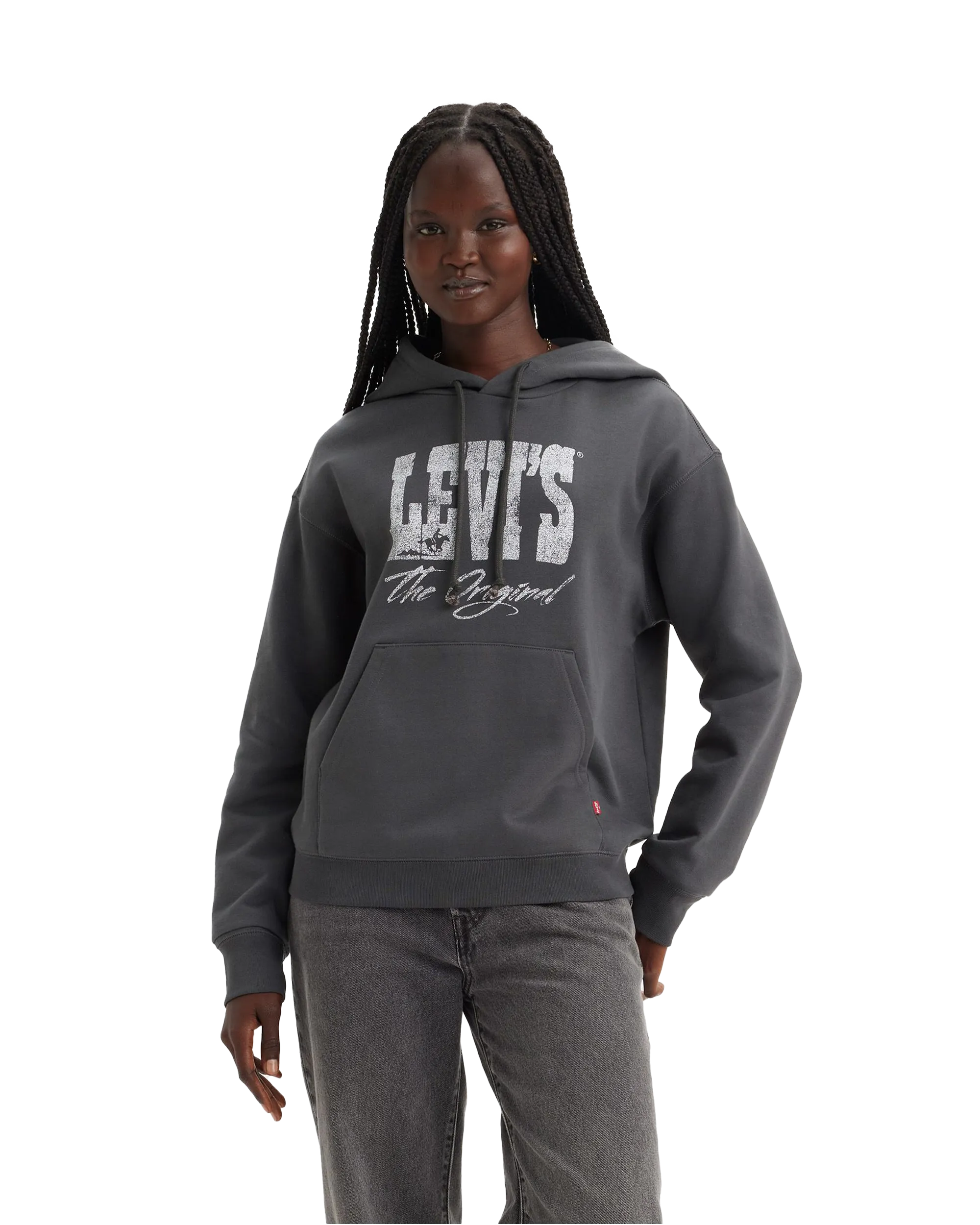 Graphic Signature Hoodie in Black Oyster