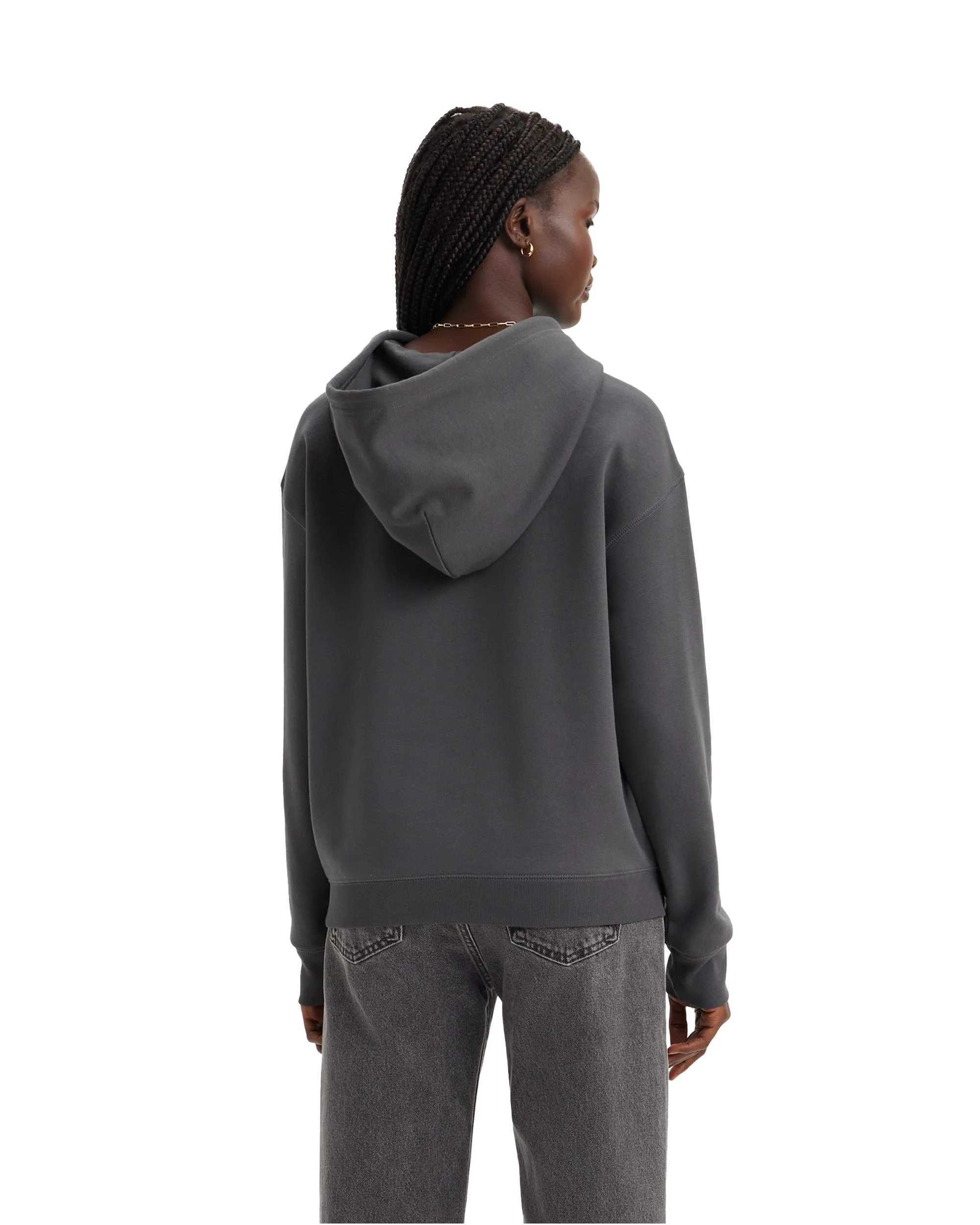 Graphic Signature Hoodie in Black Oyster