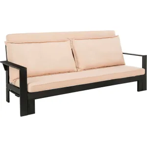 Halona Sun Lounger With Pullout Table Dark Slate Gray/Sahara Beige