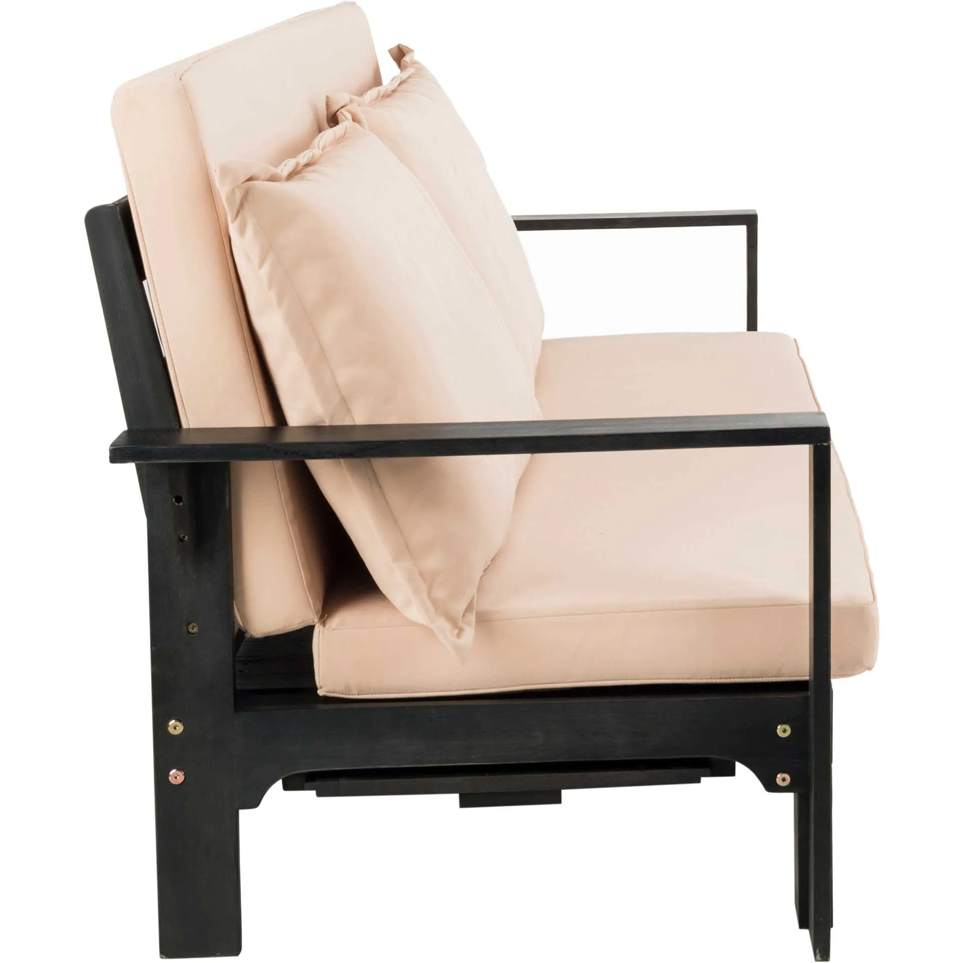 Halona Sun Lounger With Pullout Table Dark Slate Gray/Sahara Beige