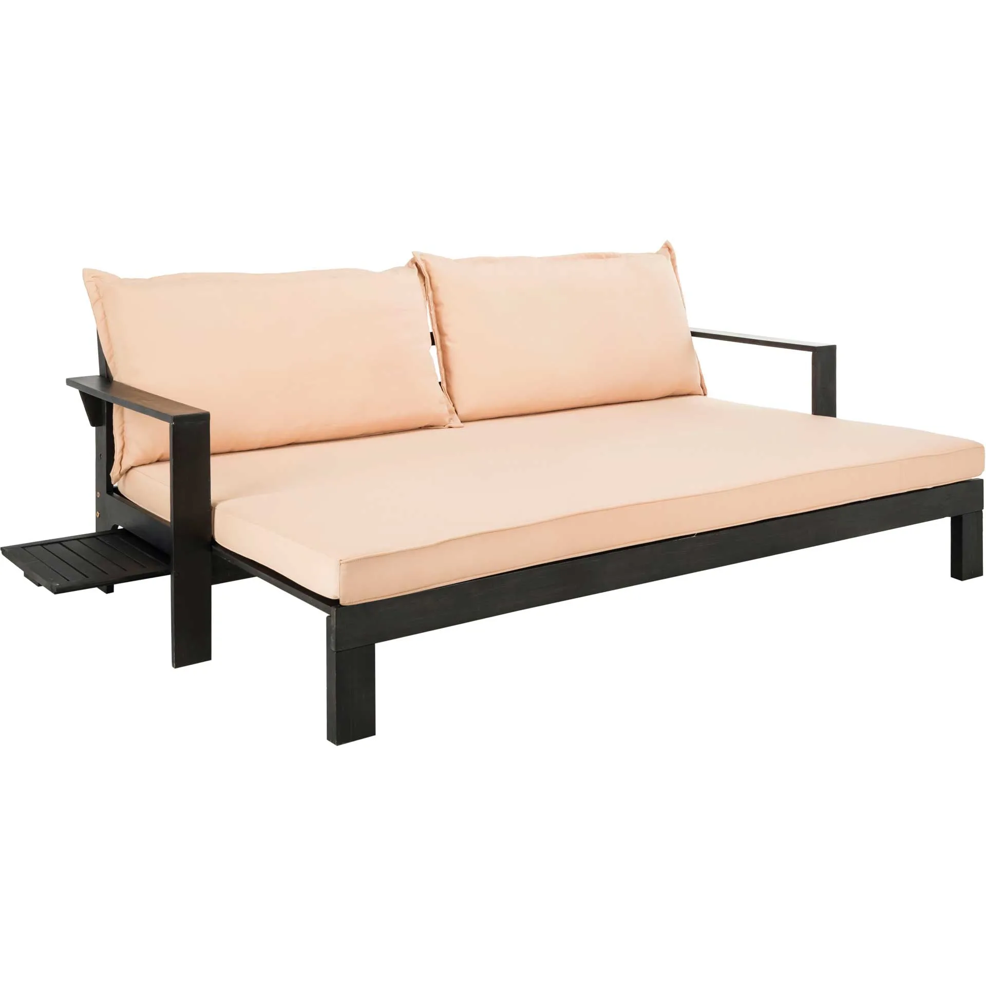 Halona Sun Lounger With Pullout Table Dark Slate Gray/Sahara Beige
