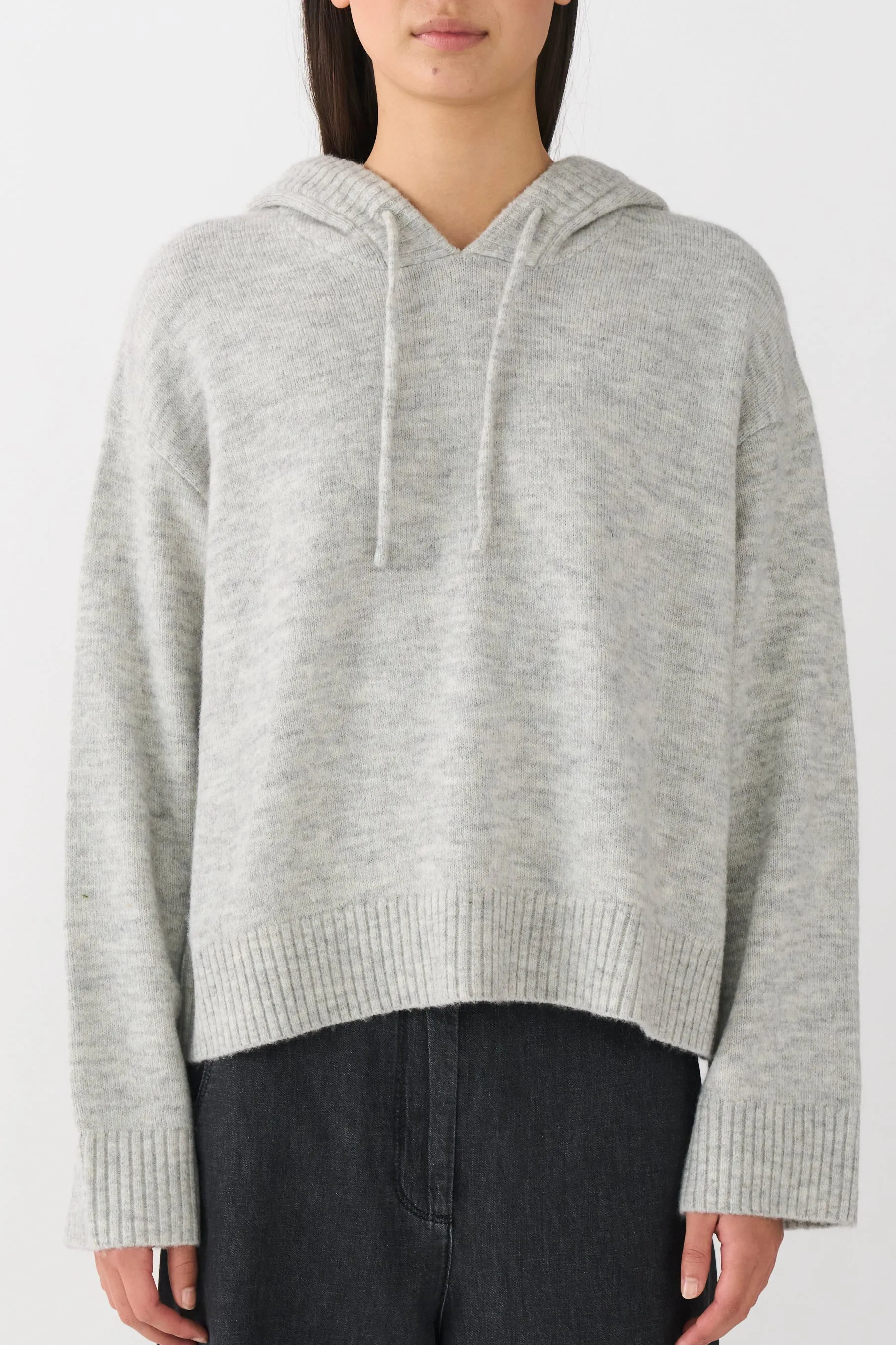 IVY-Sinead Hoodie Knit - Grey Melange