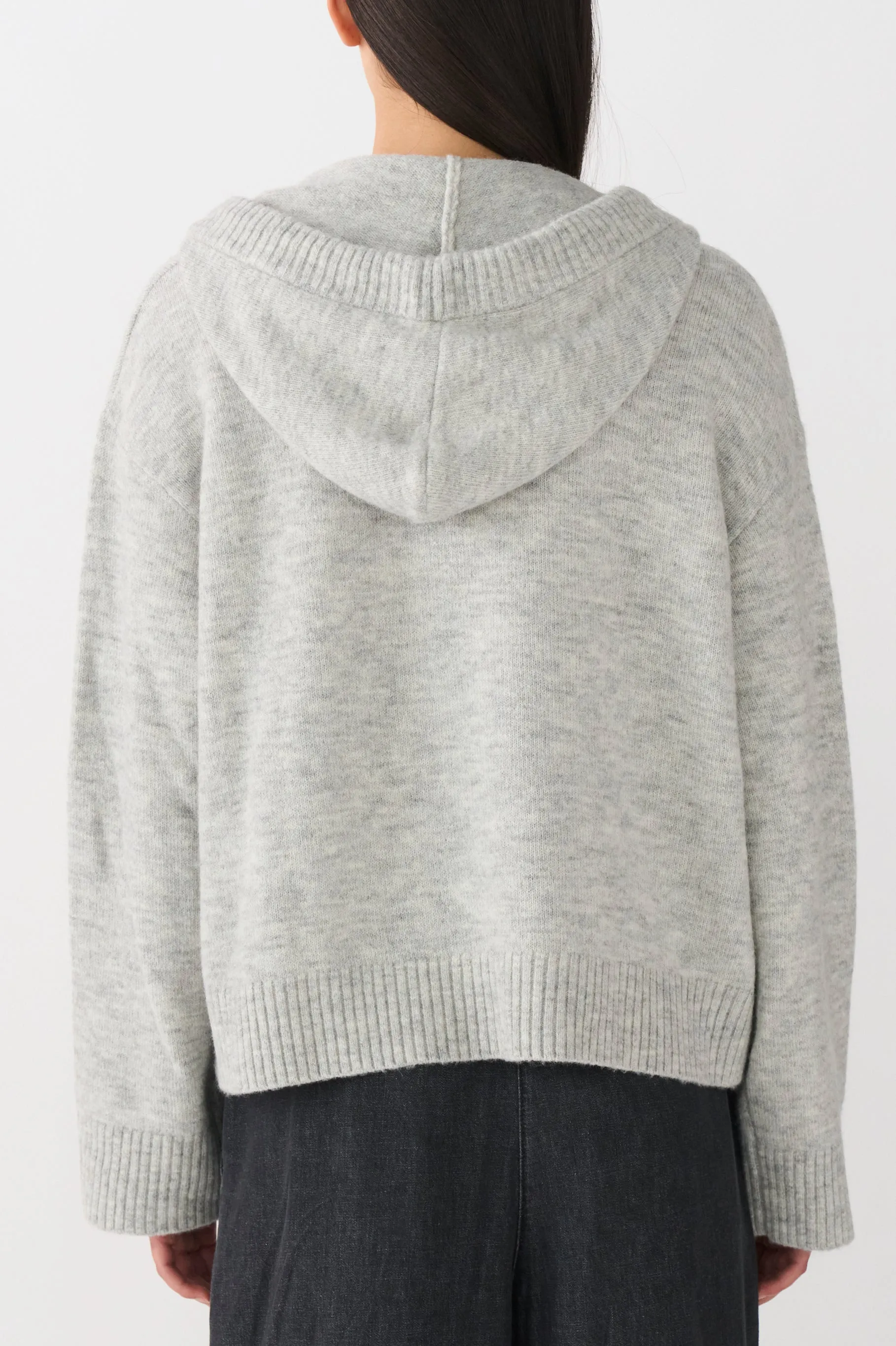 IVY-Sinead Hoodie Knit - Grey Melange