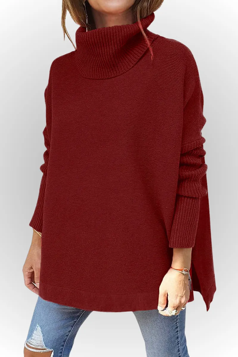 Ivyshape | Comfy Oversized Turtleneck