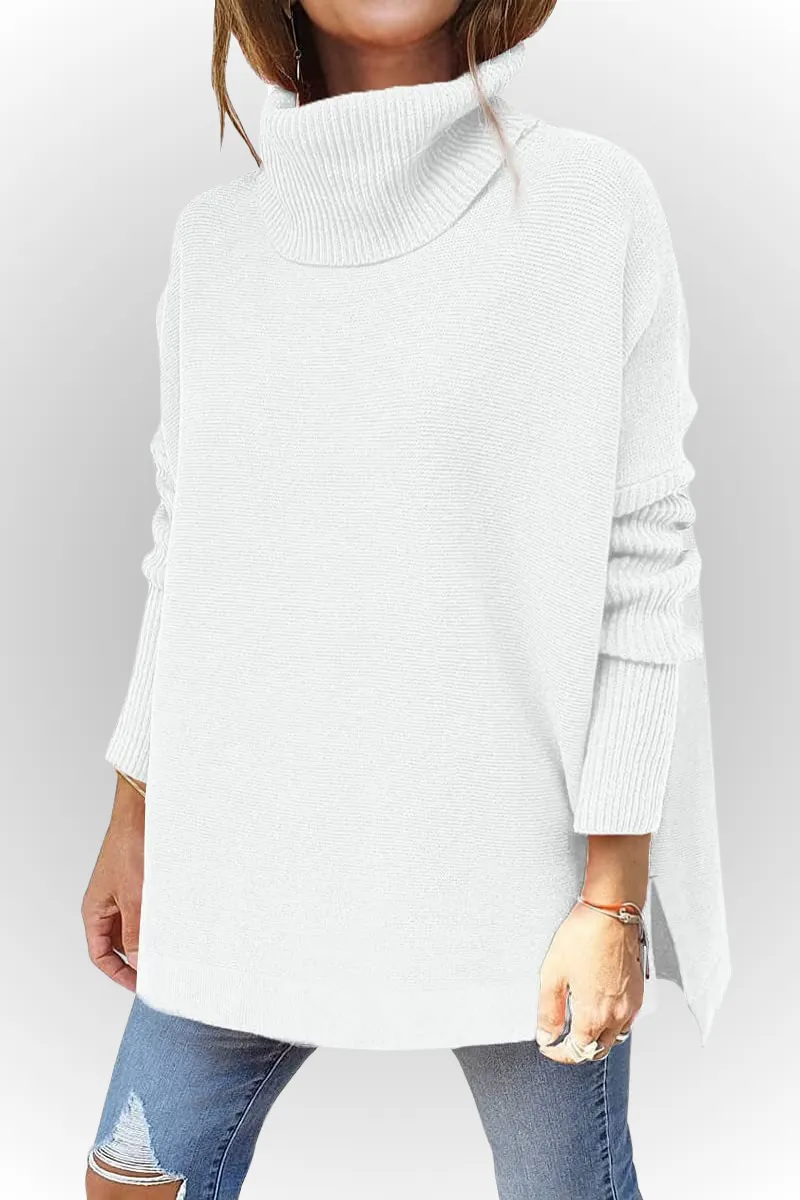Ivyshape | Comfy Oversized Turtleneck