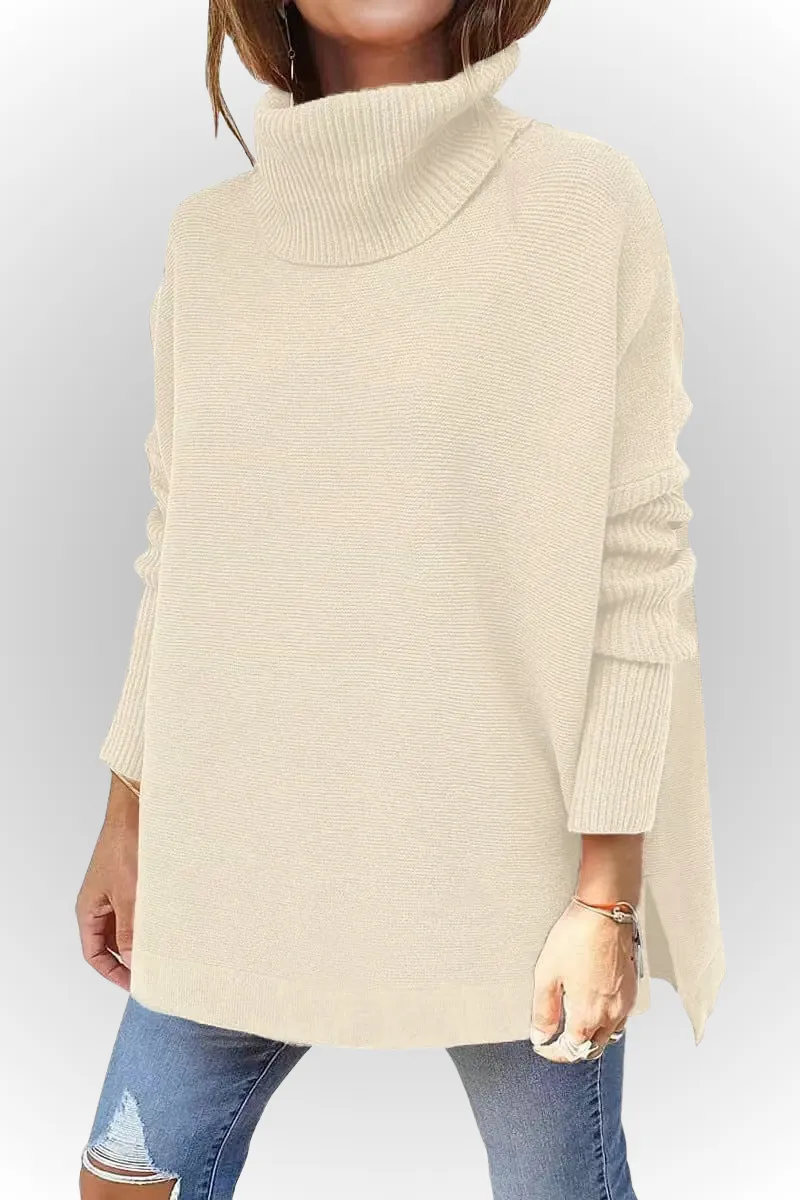 Ivyshape | Comfy Oversized Turtleneck