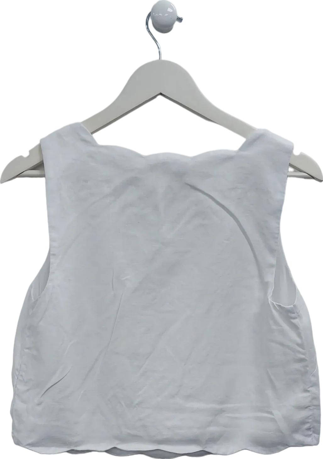 Jigsaw White Linen Sleeveless Top UK 12