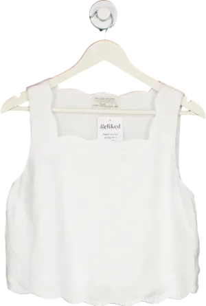Jigsaw White Linen Sleeveless Top UK 12