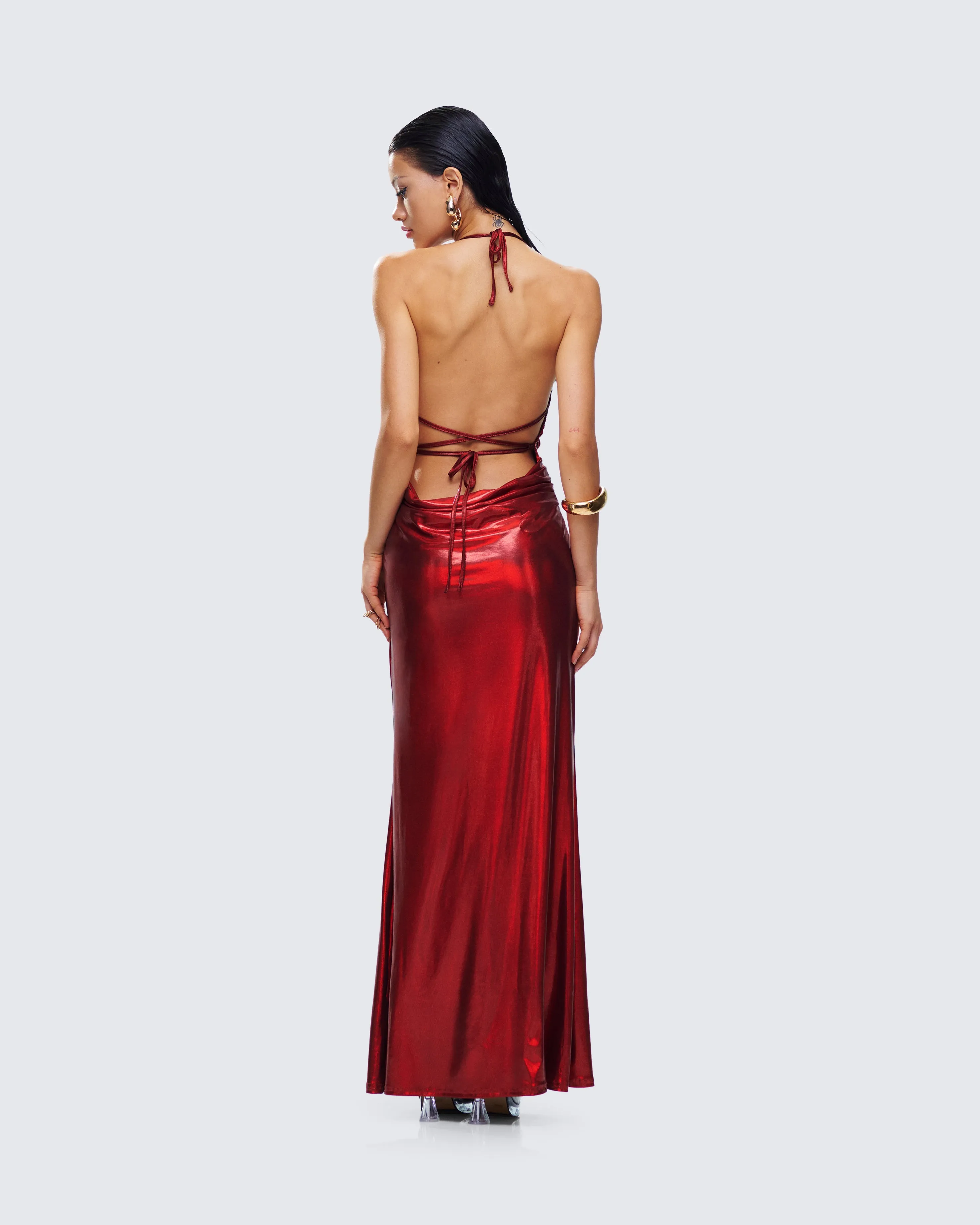 Koa Red Metallic Gown