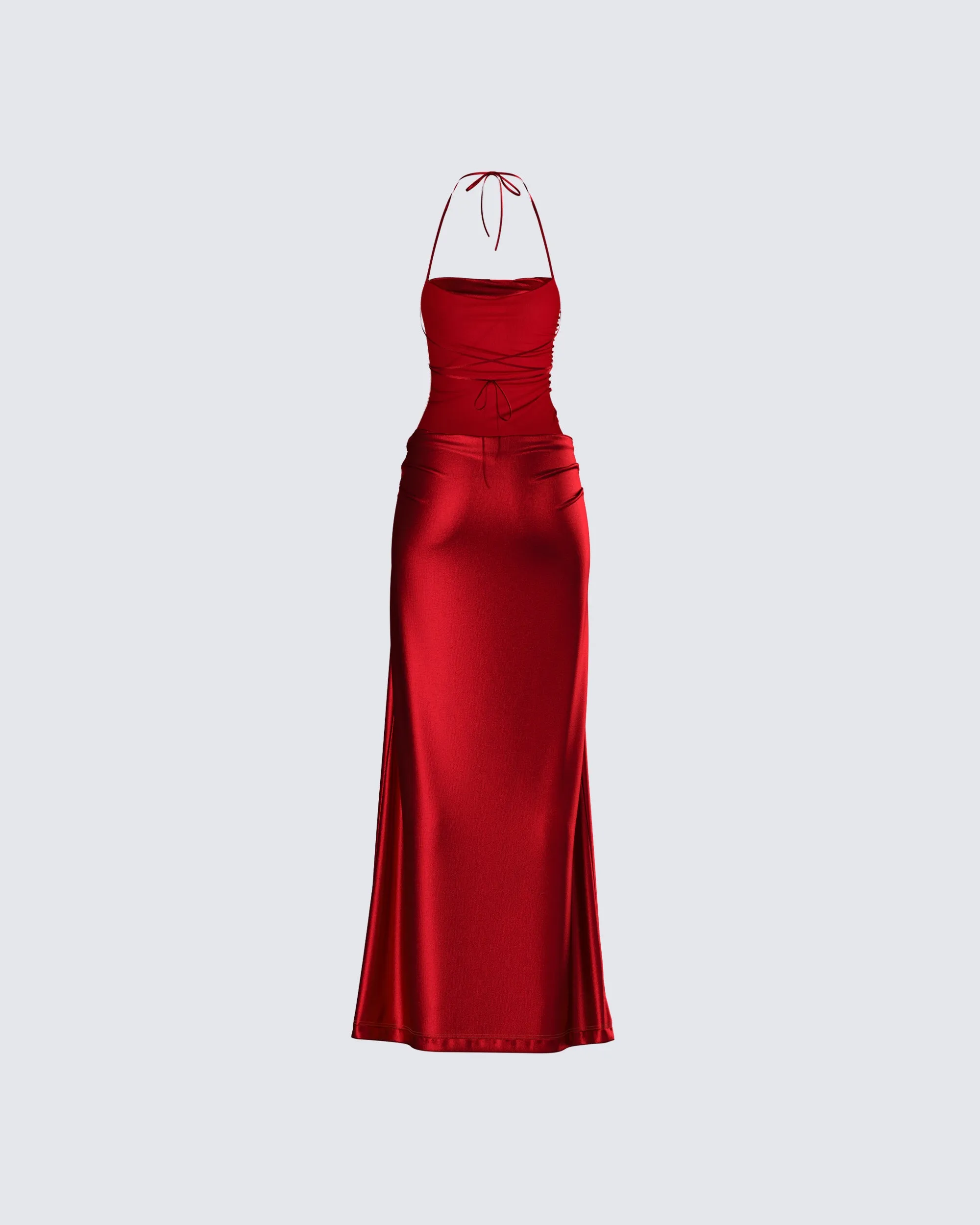 Koa Red Metallic Gown