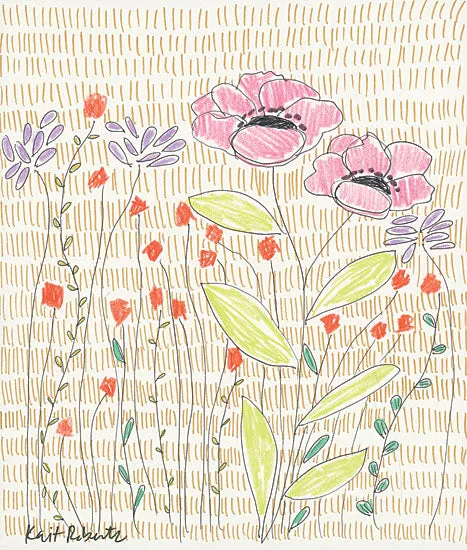 KR376 - P is for Polite Poppies - 12x16