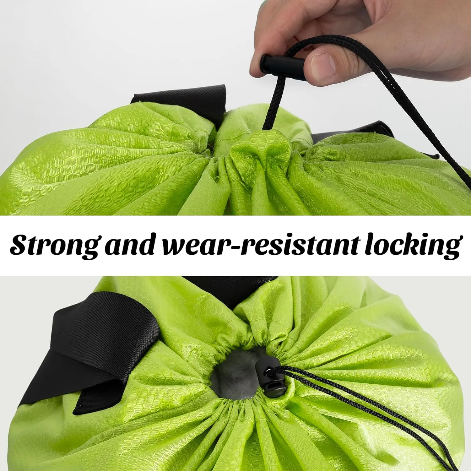 Laundry Bag Backpack Large Travel Laundry Bag with Mesh Pocket & Adjustable Shoulder Straps Portable Backpack Laundry Bag for College Dorm, Apartment