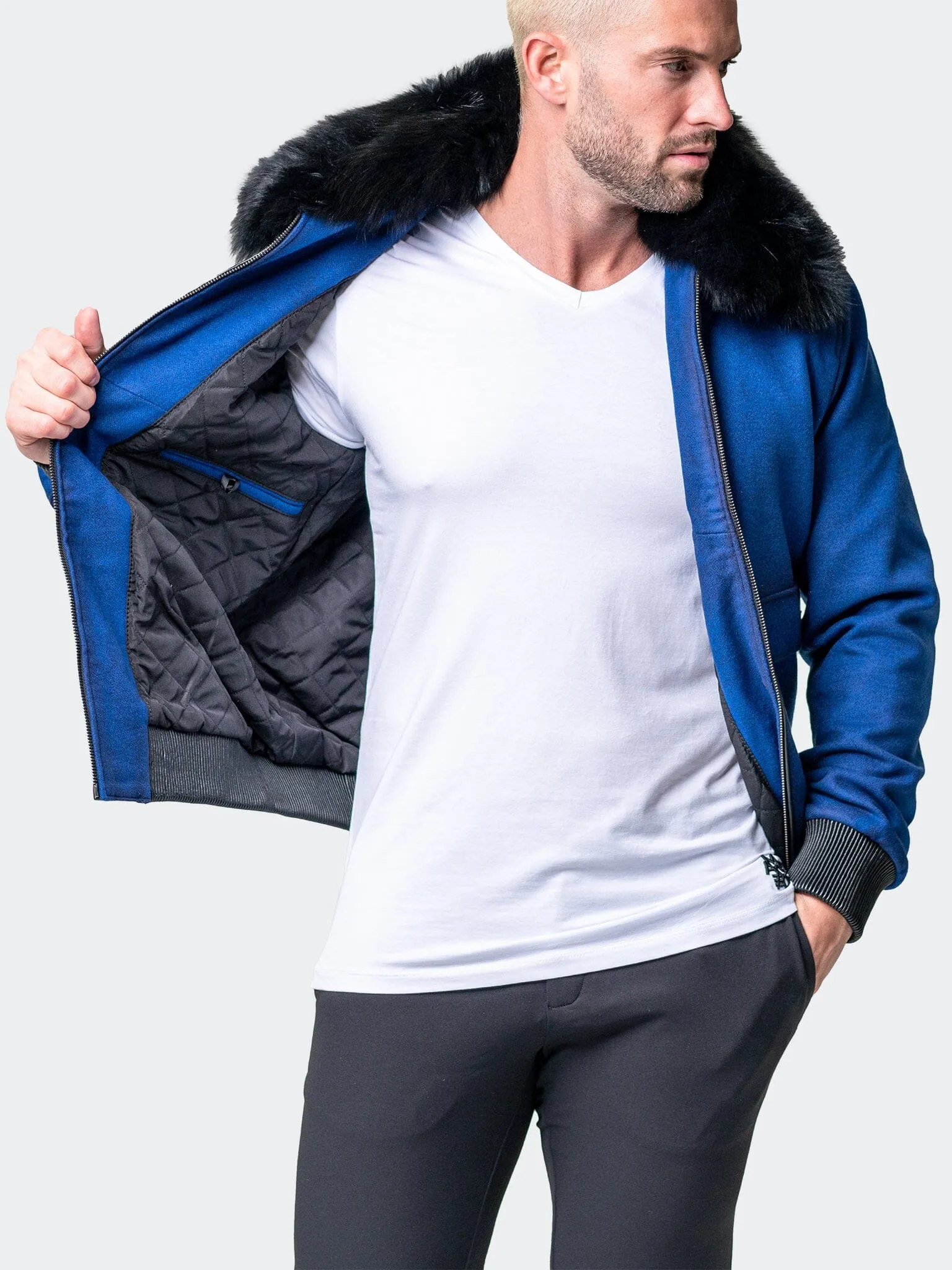 Leather Azure Blue