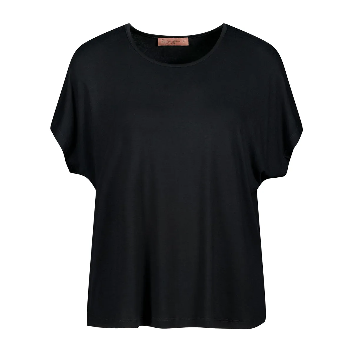 Louisa crew-neck tee - black