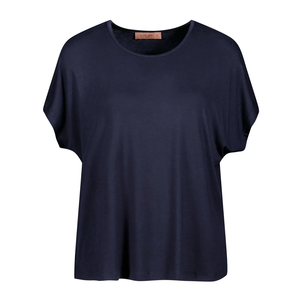Louisa crew-neck tee - navy