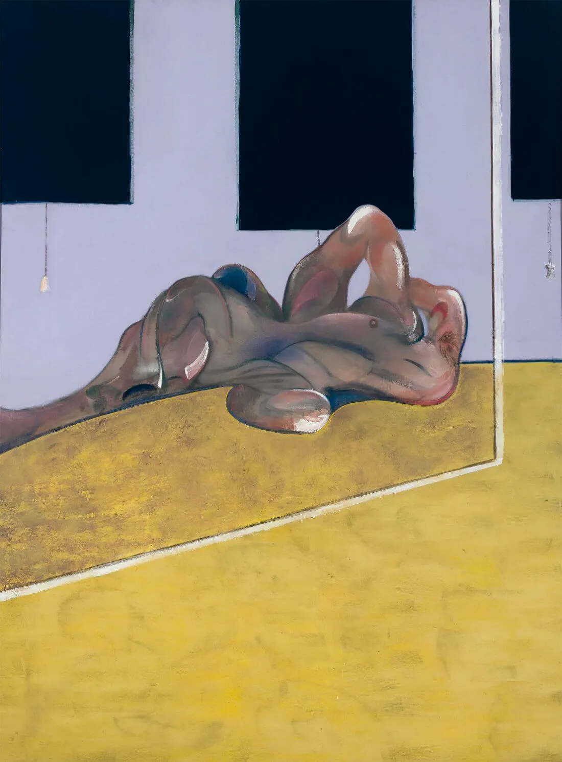 Lying Figure In Mirror  – Francis Bacon - Abstract Expressionist Painting - Canvas Prints