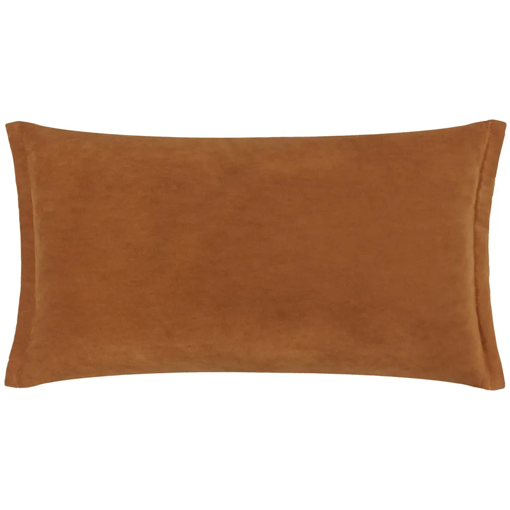 Merton Rectangular Velvet Cushion Pecan
