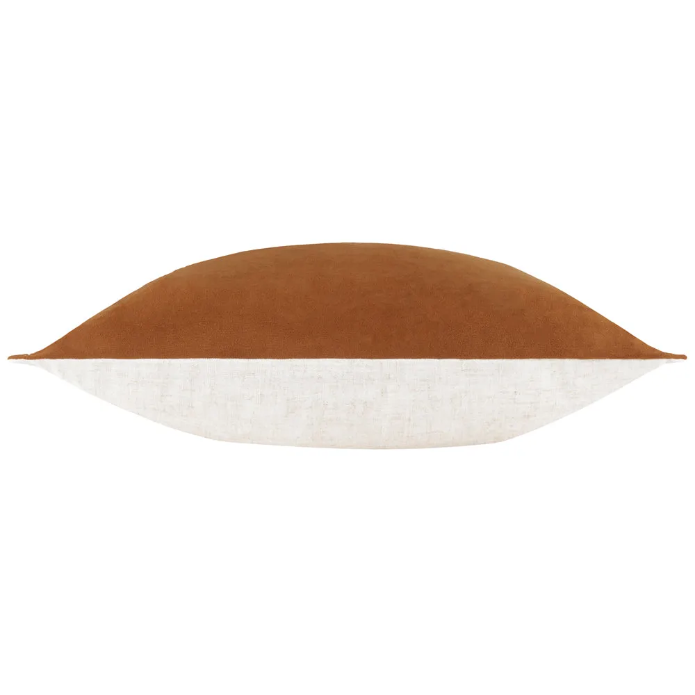Merton Rectangular Velvet Cushion Pecan