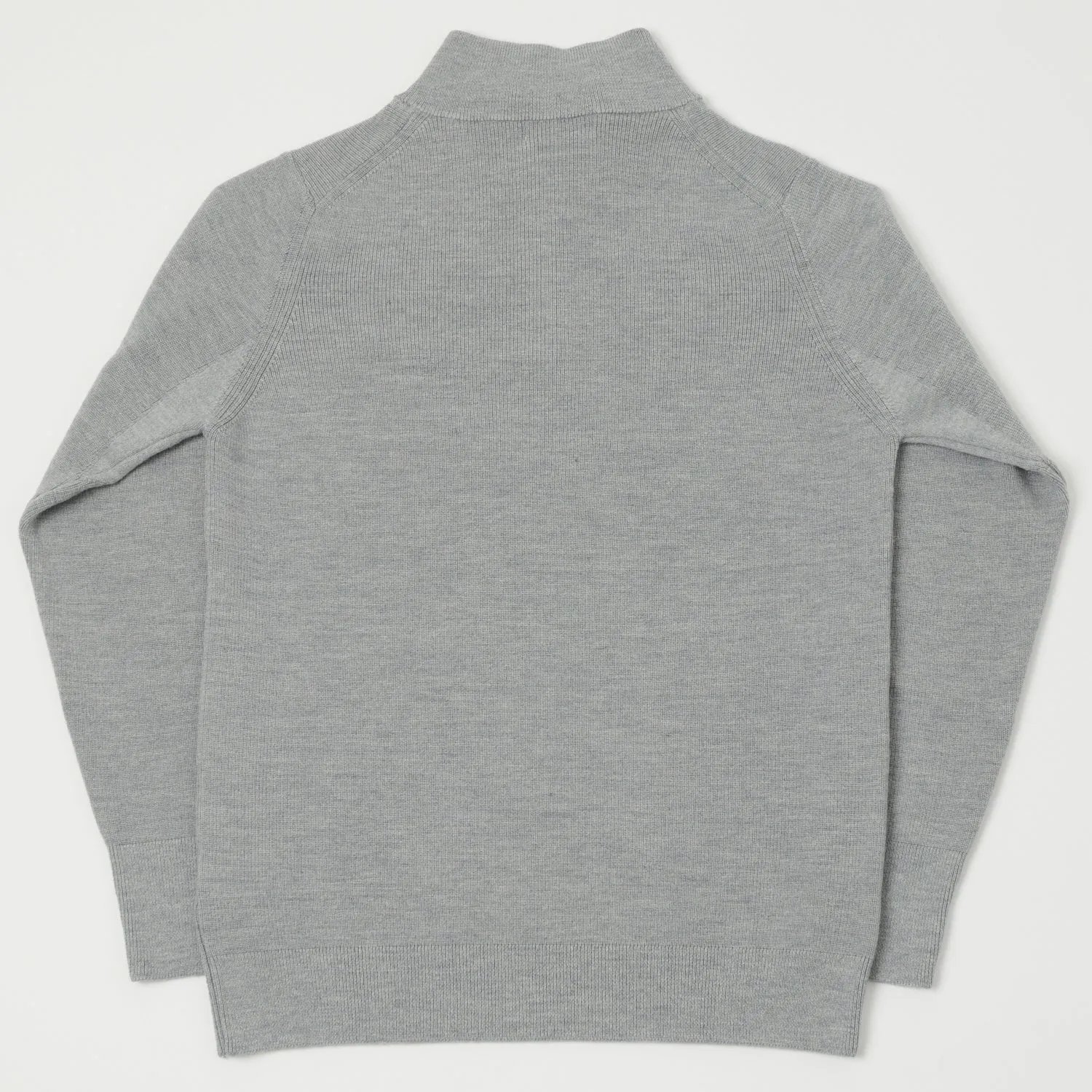 Merz b. Schwanen MWZP04 Zip Front Knit Pullover - Grey Marl