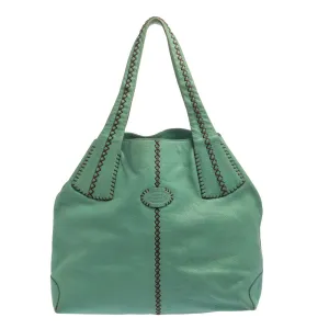 Mint Green Leather Hobo