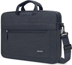 MOSISO Laptop Shoulder Messenger Bag - Compatible with MacBook Air/Pro, 13-13.3 inch Notebook, Adjustable Depth at Bottom, Space Gray