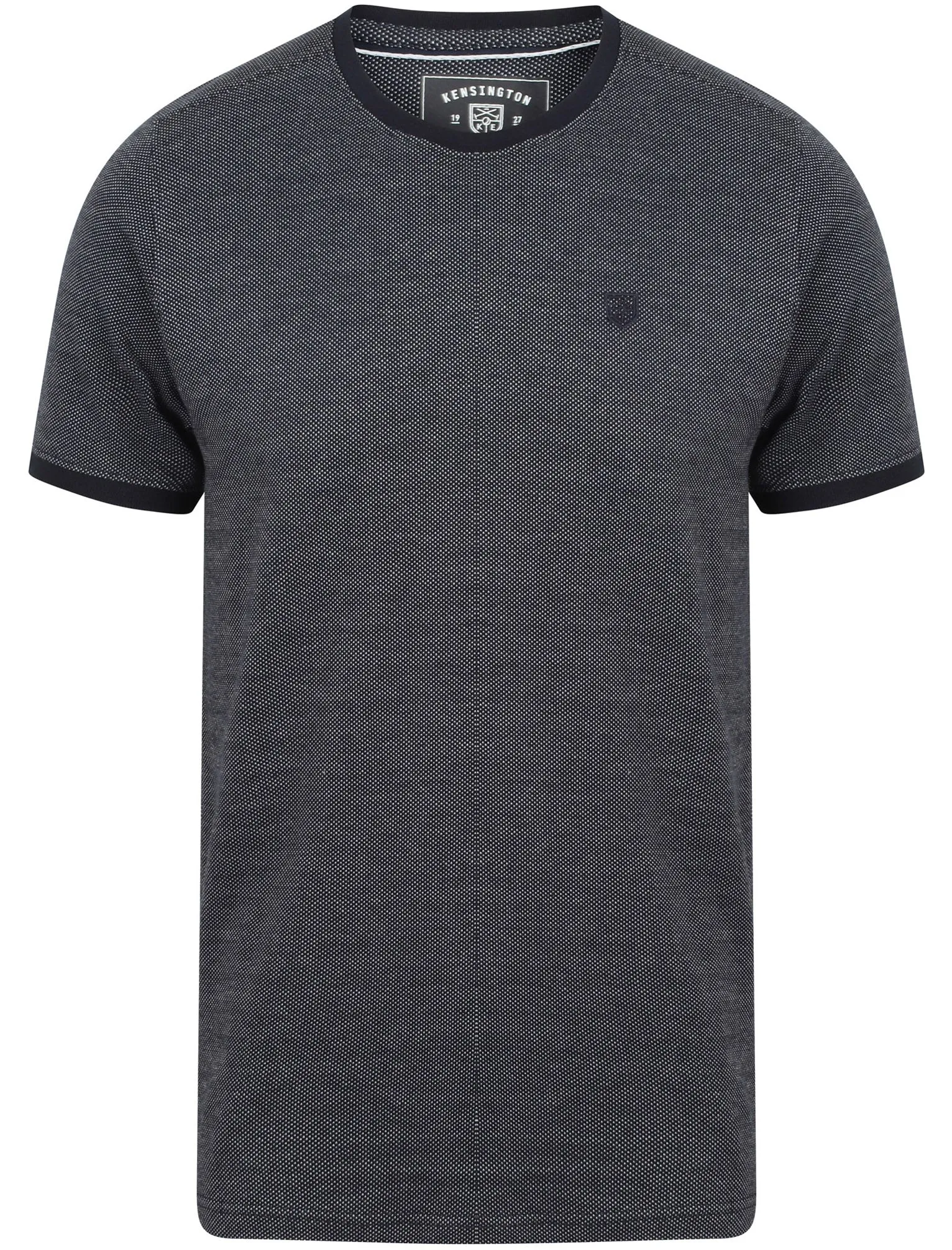 Murphy Jacquard Cotton Jersey T-Shirt In Sky Captain Navy - Kensington Eastside