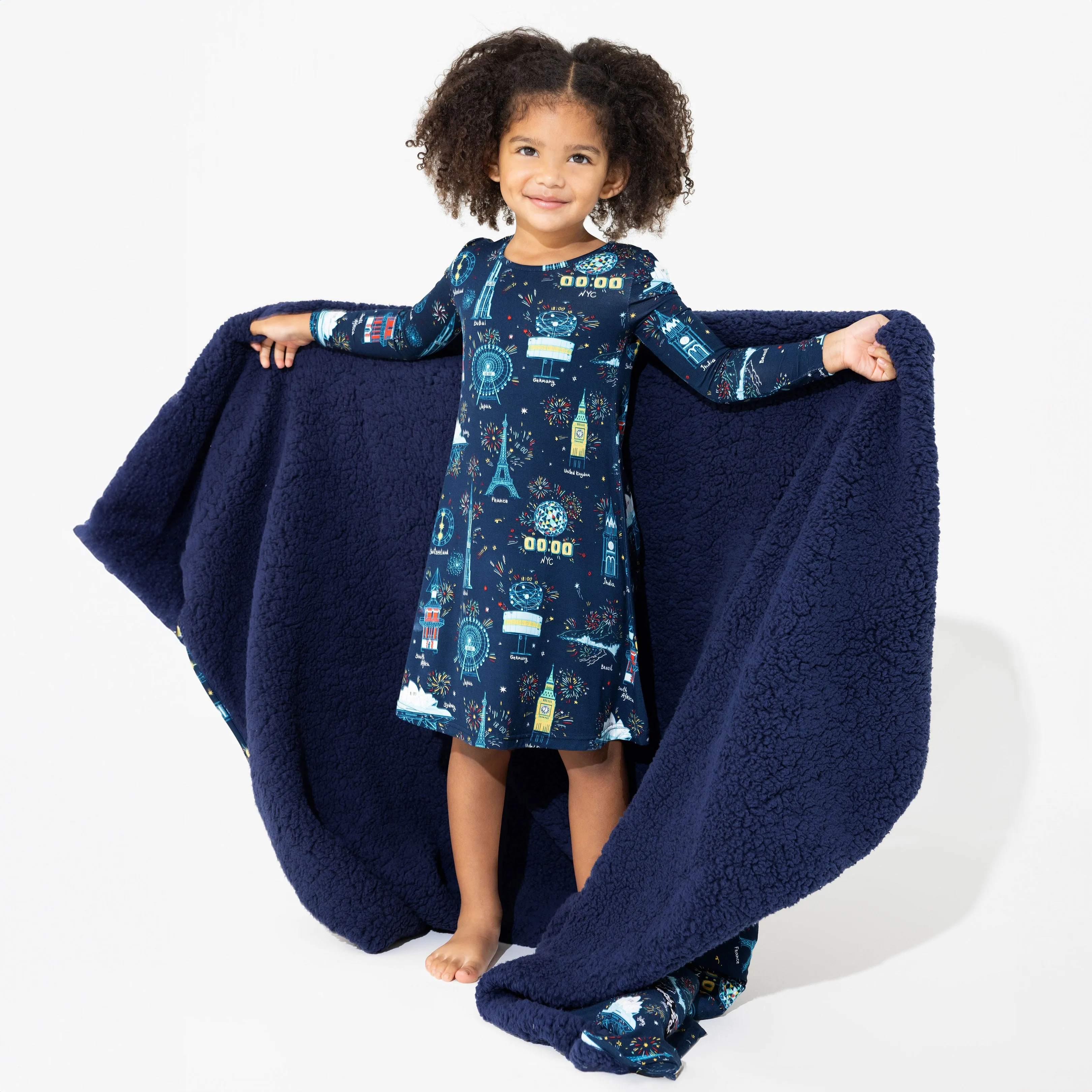 New Year's Worldwide Countdown Bamboo Blanket