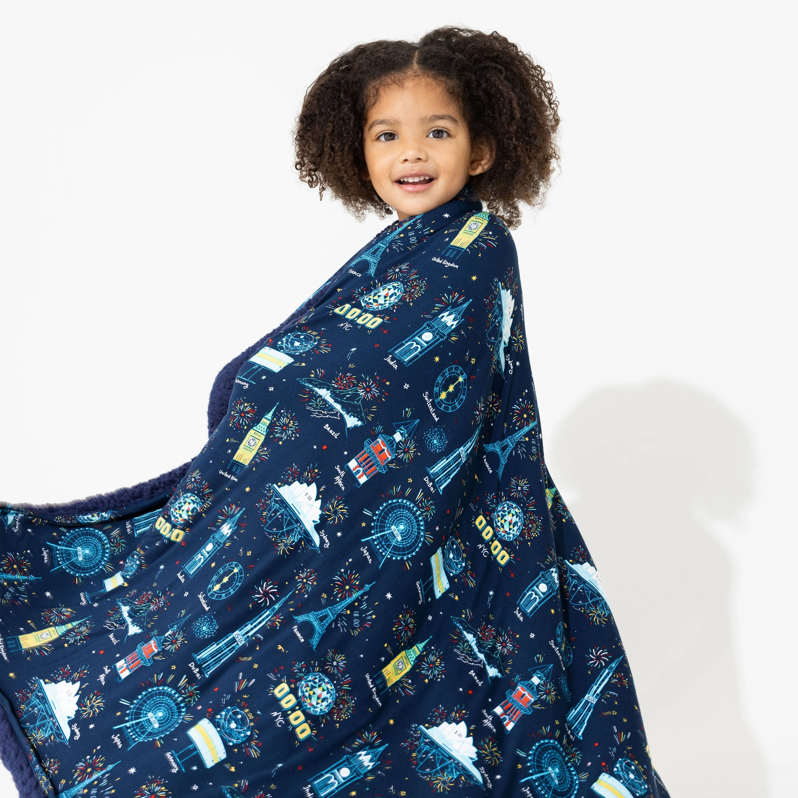 New Year's Worldwide Countdown Bamboo Blanket