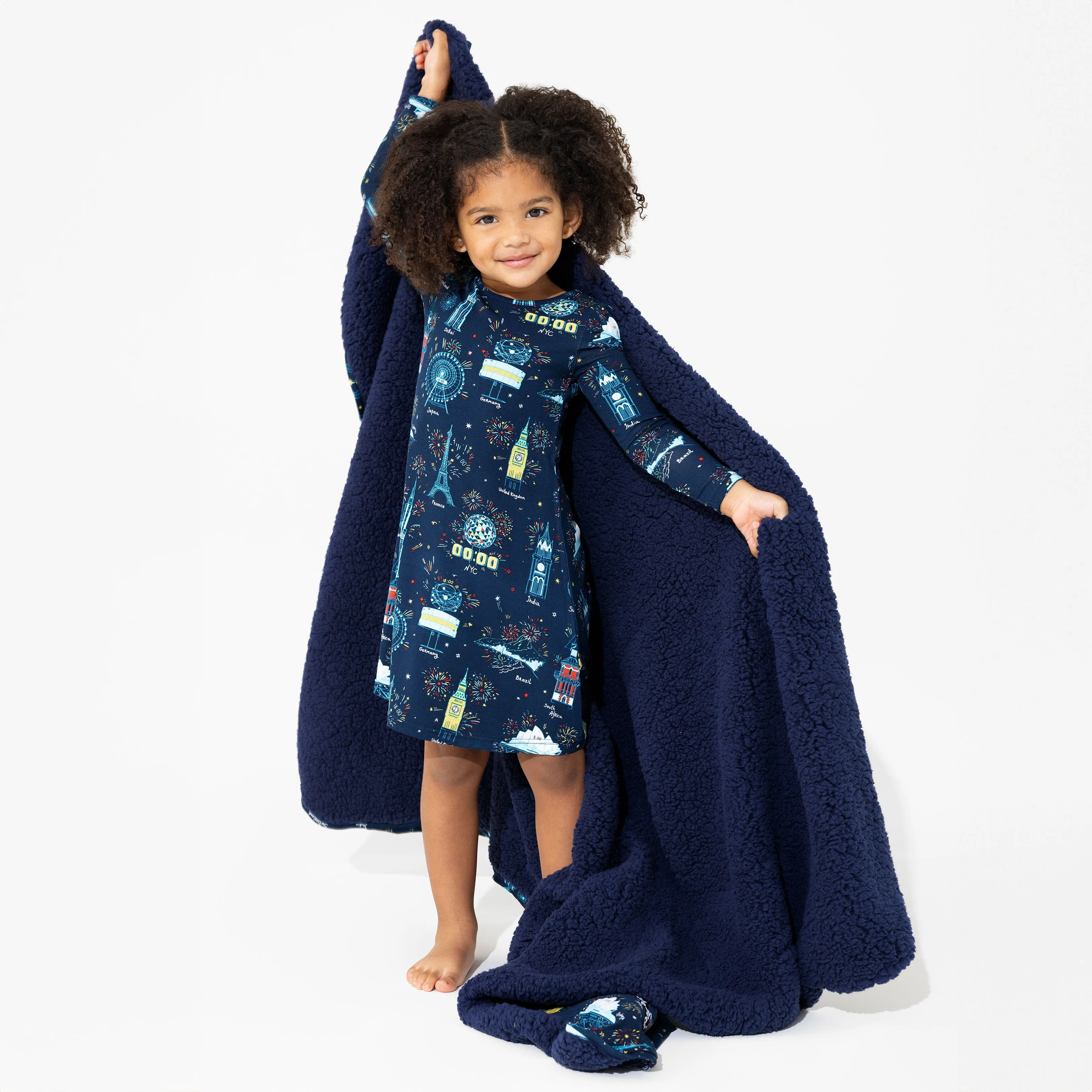 New Year's Worldwide Countdown Bamboo Blanket