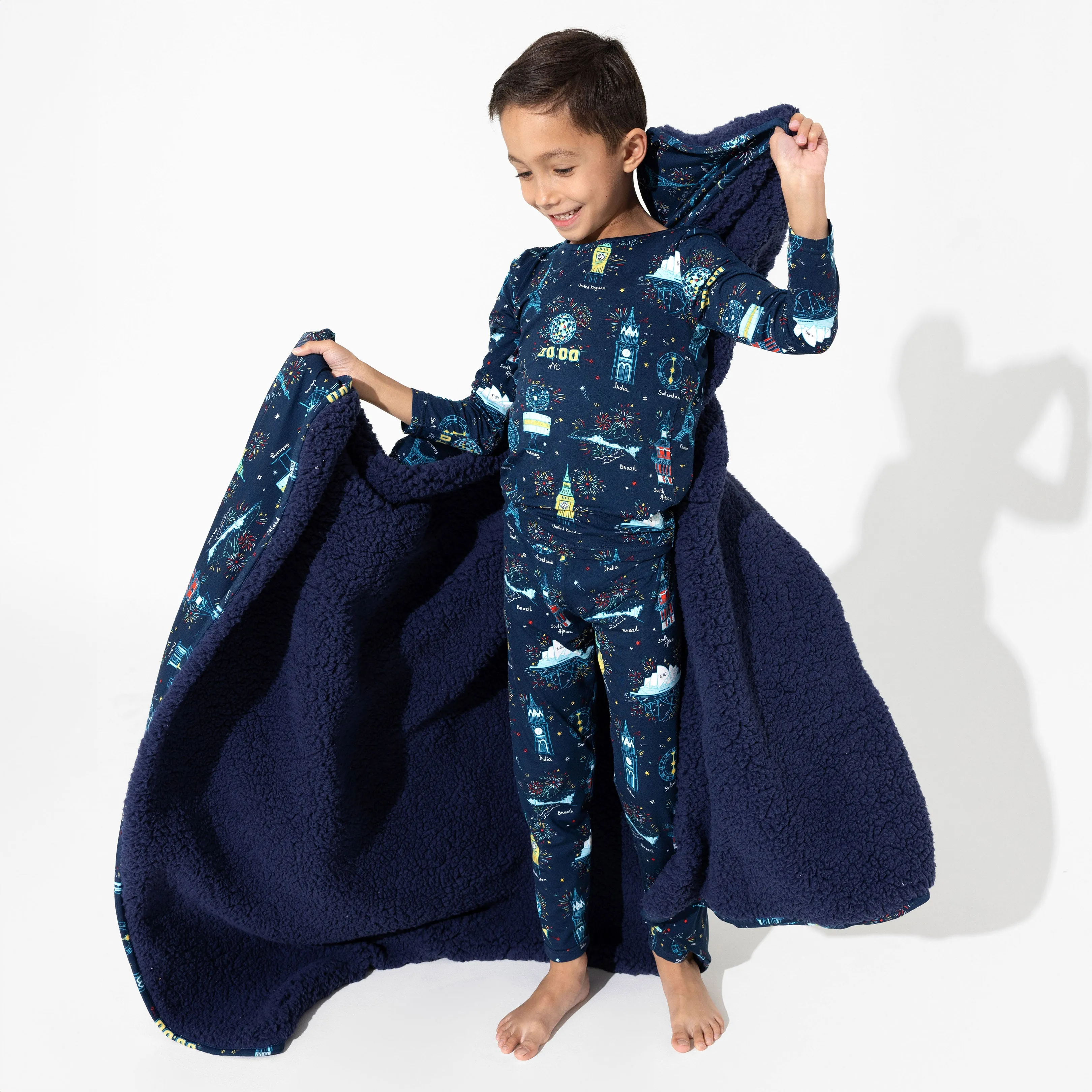 New Year's Worldwide Countdown Bamboo Blanket