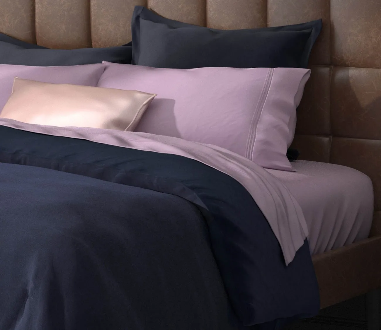 PureCare Soft Touch Bamboo Reversible Duvet Cover and Sham Set Separates