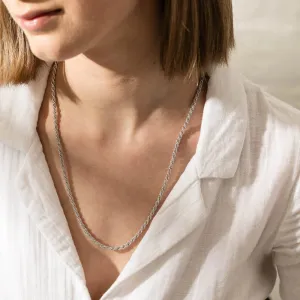 Rope Silver chain For Women