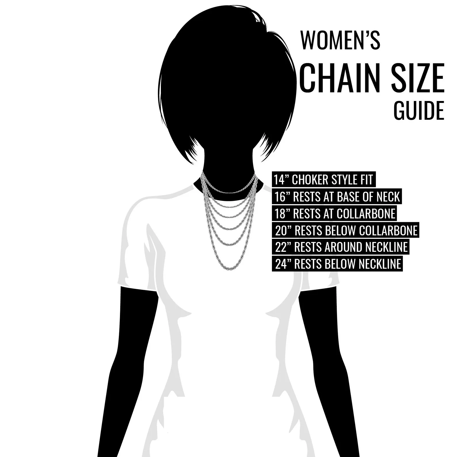 Rope Silver chain For Women