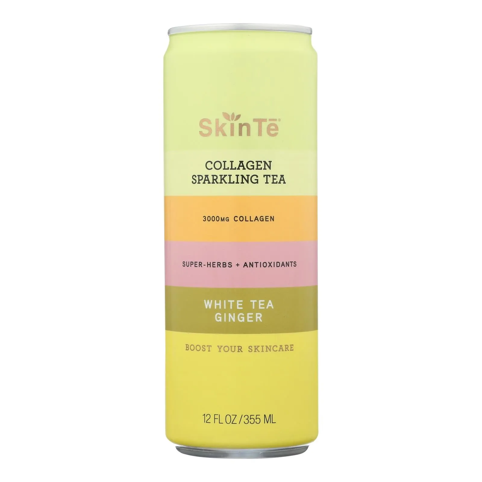 Skin-Te Effervescent Cologn Tea with White Ginger, 12 Pack x 12 Fl Oz