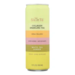 Skin-Te Effervescent Cologn Tea with White Ginger, 12 Pack x 12 Fl Oz