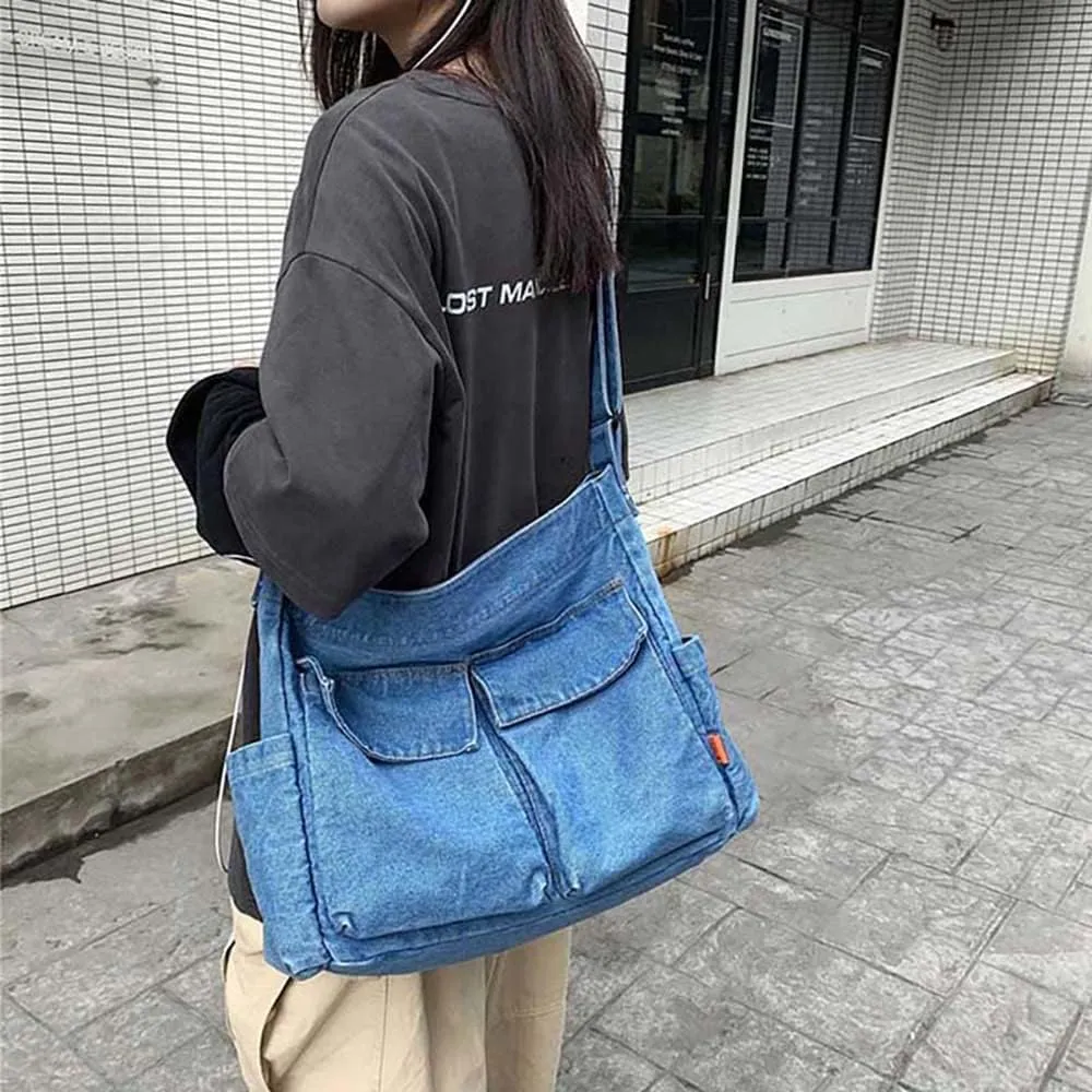 Sumleno Bohemian Hipster Hobo Boho Hippie Crossbody Bag Purse Canvas Sling Bag Aesthetic Tote Large Handbags Fairy Grunge Bag