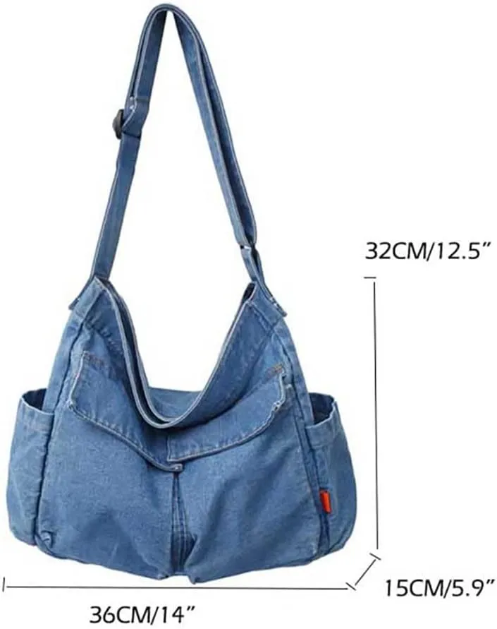 Sumleno Bohemian Hipster Hobo Boho Hippie Crossbody Bag Purse Canvas Sling Bag Aesthetic Tote Large Handbags Fairy Grunge Bag