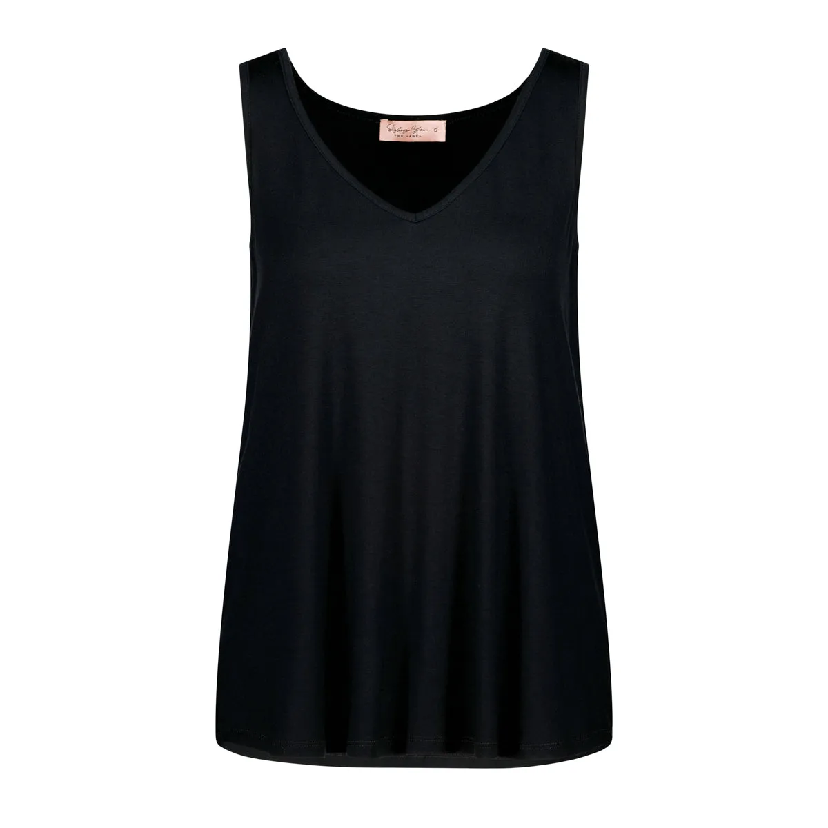 Taisa v-neck tank - black