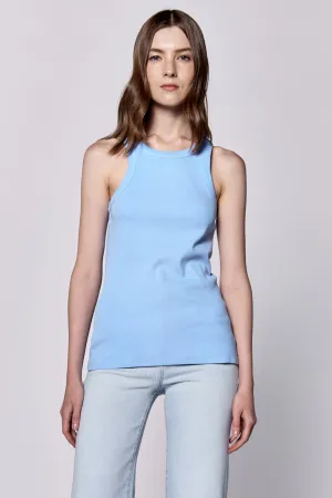 TAMIA RACER TANK AZURE BLUE
