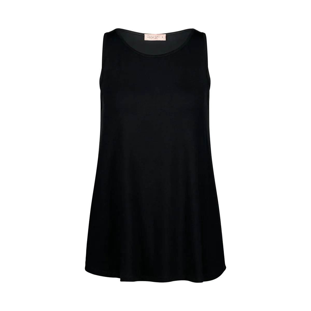 Tara crew-neck tank - black