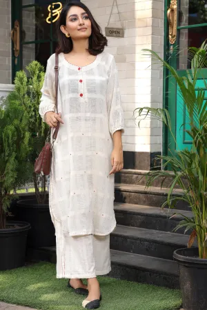 Tara Rose Kora Handwoven & Hand Embroidered Tunic Set