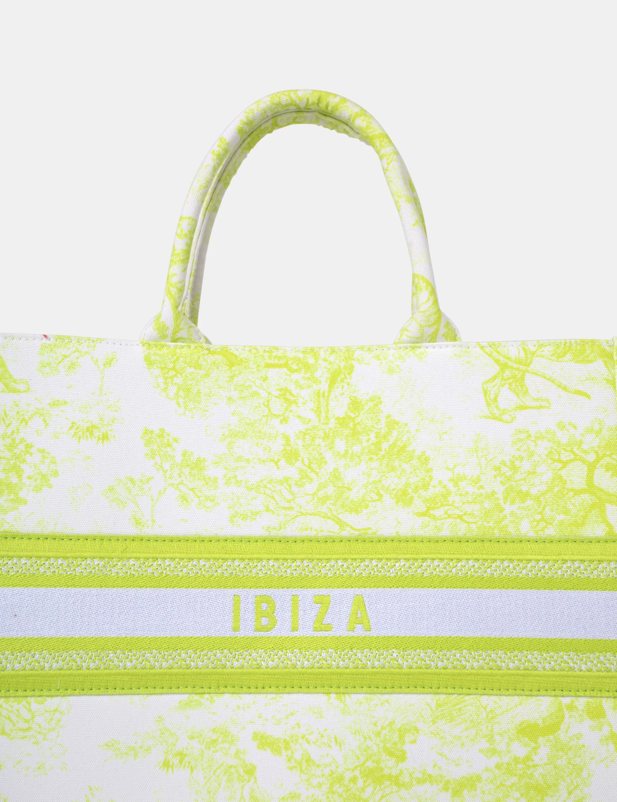 The Ibiza Lime Oversized Canvas Tote Bag