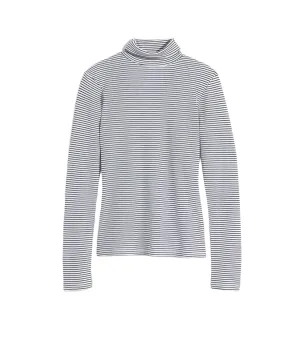 Vineyard Vines Womens Heritage Striped Ribbed Turtleneck Long Sleeve Shirt