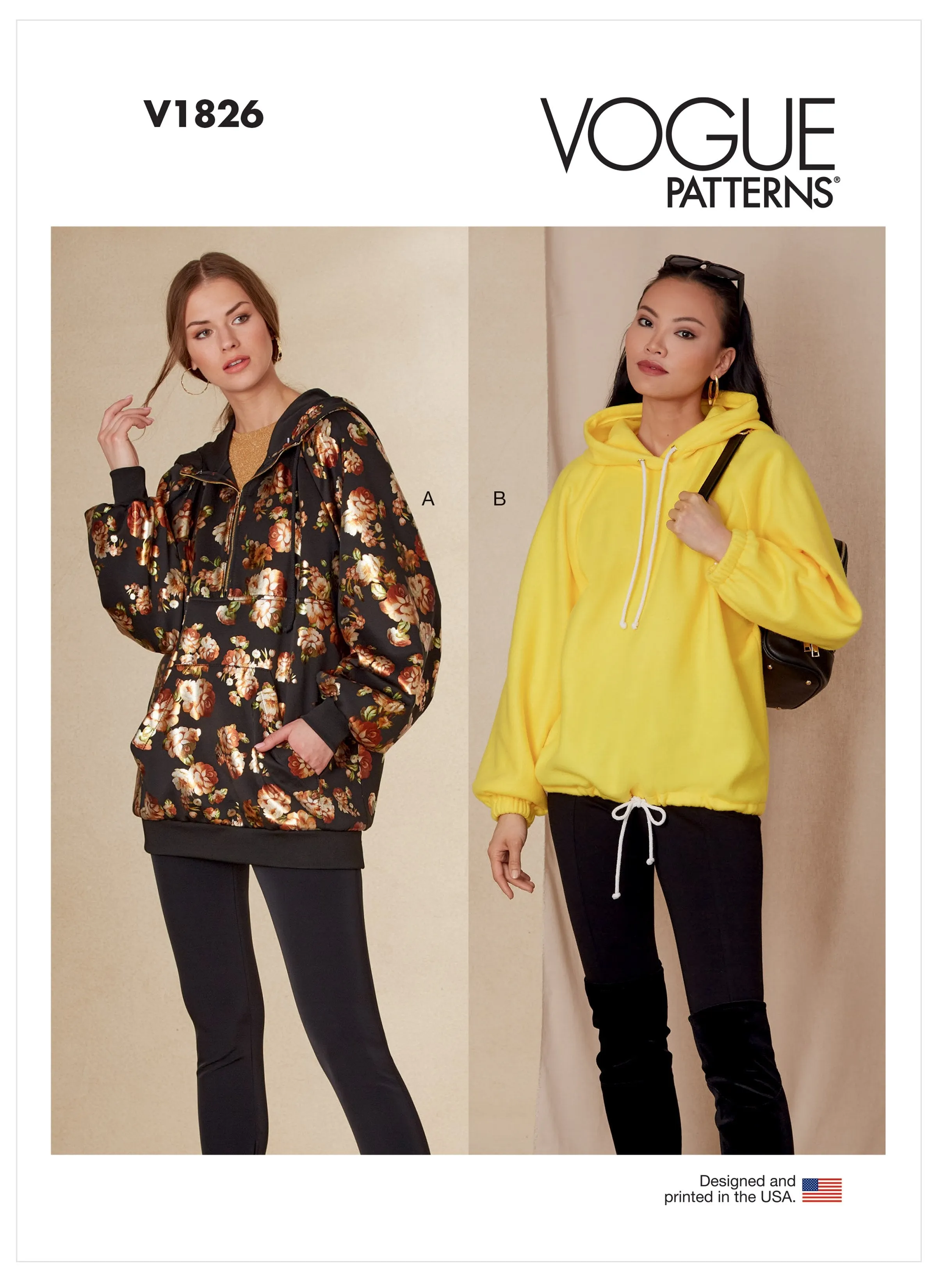 Vogue Sewing pattern 1826 Misses' Sweatshirts