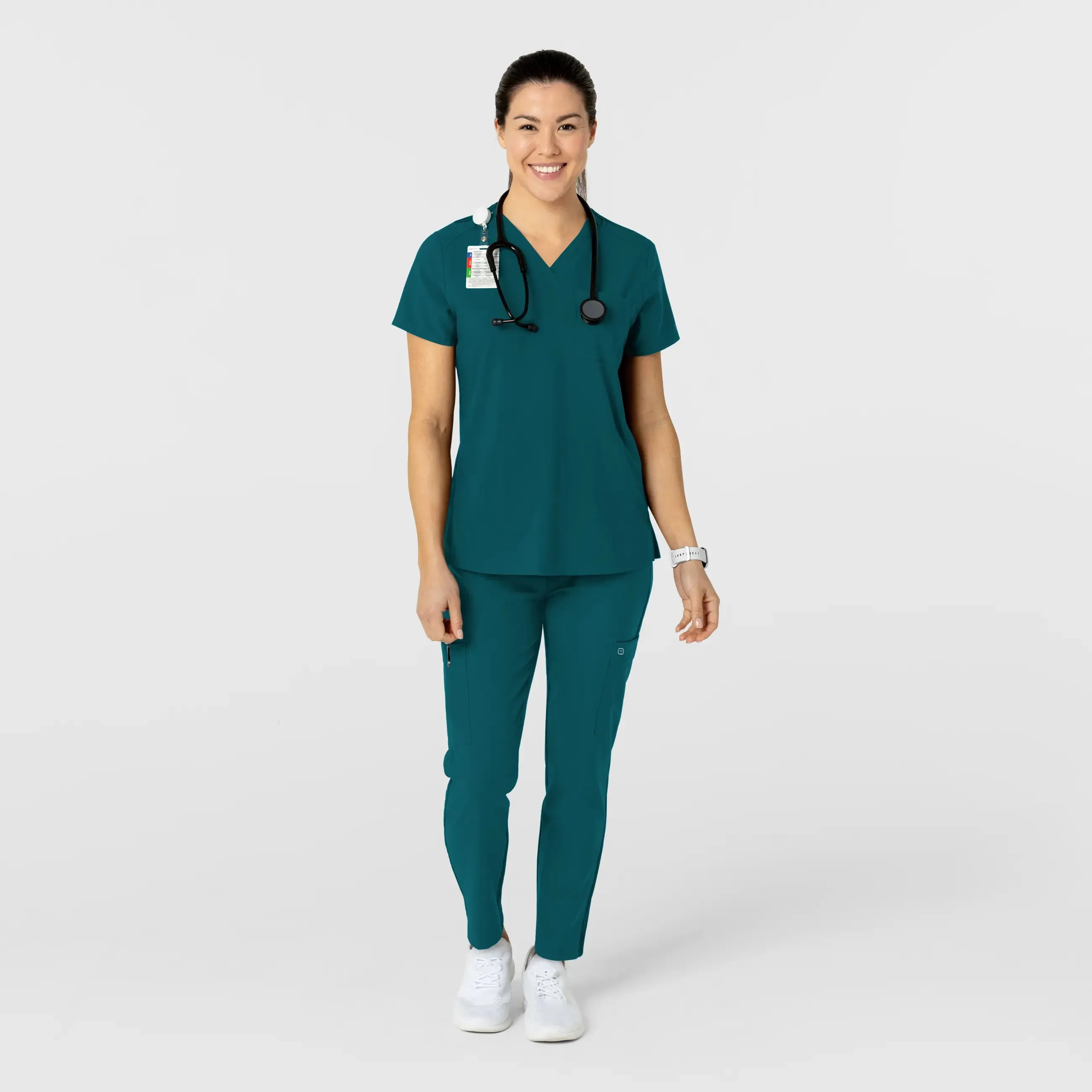 Wink Women's Flex-n-Reach Track Scrub Pant - Caribbean Blue