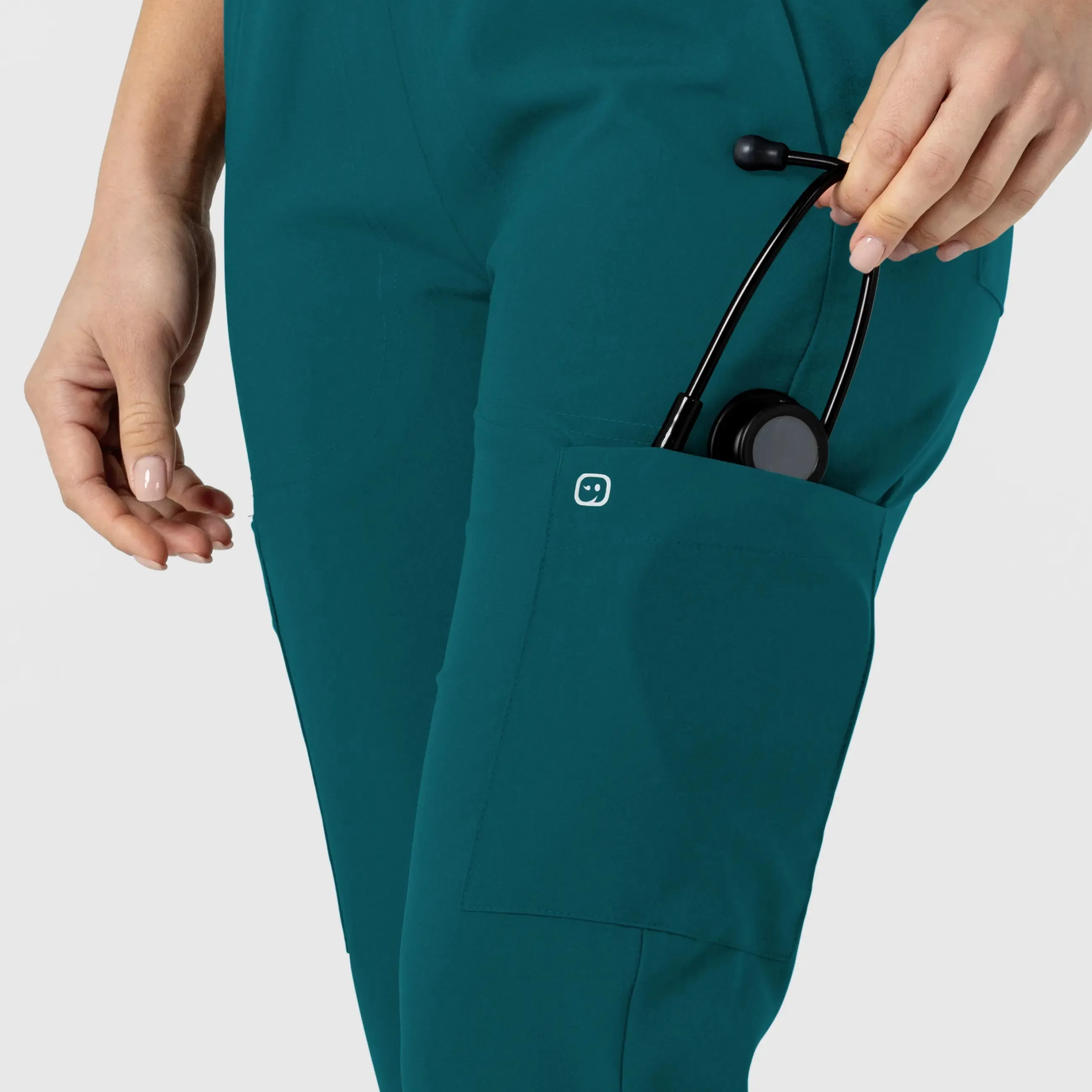 Wink Women's Flex-n-Reach Track Scrub Pant - Caribbean Blue