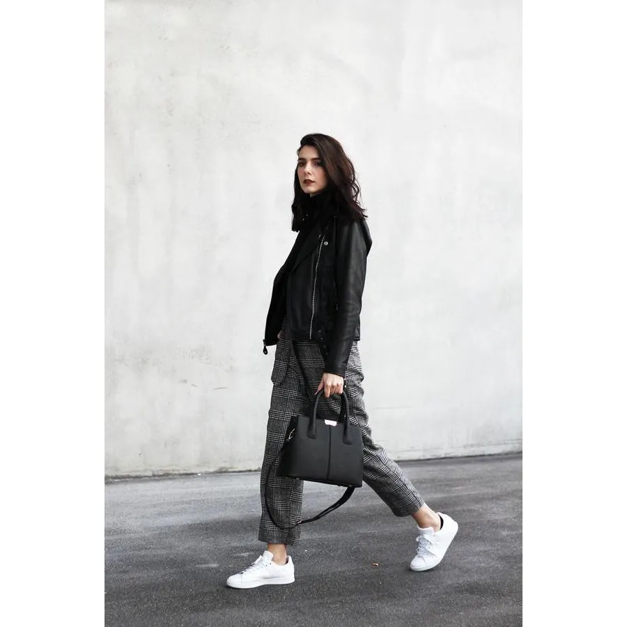 Women Lookbook Tote Messenger Faux-Leather Handbag
