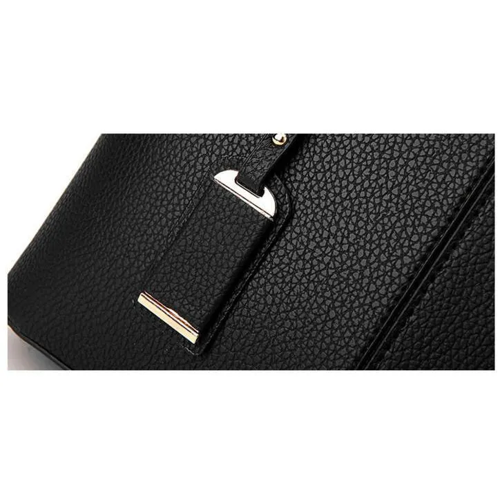 Women Lookbook Tote Messenger Faux-Leather Handbag