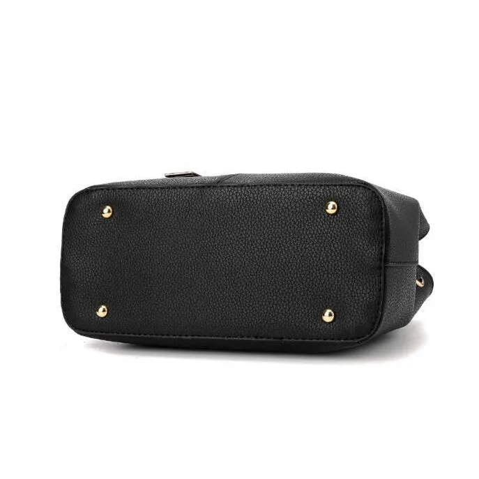 Women Lookbook Tote Messenger Faux-Leather Handbag