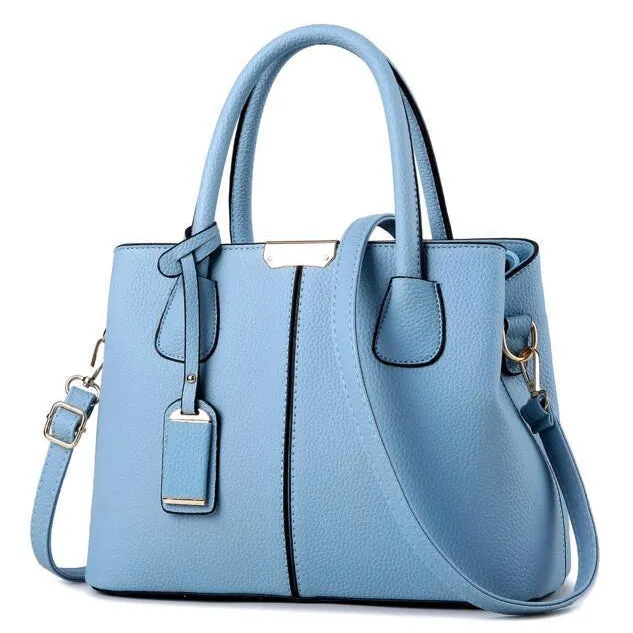 Women Lookbook Tote Messenger Faux-Leather Handbag